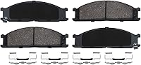 Vista 3 de Detroit Axle - Pastillas de freno delanteras para Nissan Pathfinder Frontier D21 720 Pickup Subaru SVX Pastillas de freno de cerámica con reemplazo