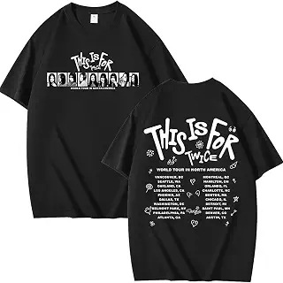 [HFVDAWZ] 半袖 Tシャツ Twice Tシャツ 人気 韓流グッズ サイン会応援服 下地 綿 上着 春夏服 ジャージ 丸首 吸汗 速乾 ゆったり 柔らかく 快適 カジュアル 男女兼用 S