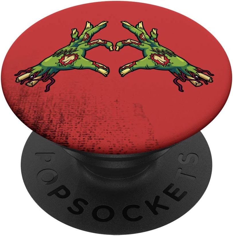 Zombie Undead Hands Love Heart Mythology Spooky Demon Gift PopSockets Grip and Stand for Phones and Tablets