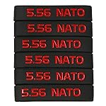 Aolamegs 5.56 Magazine Marking Band 6 Pack (Black-Red)