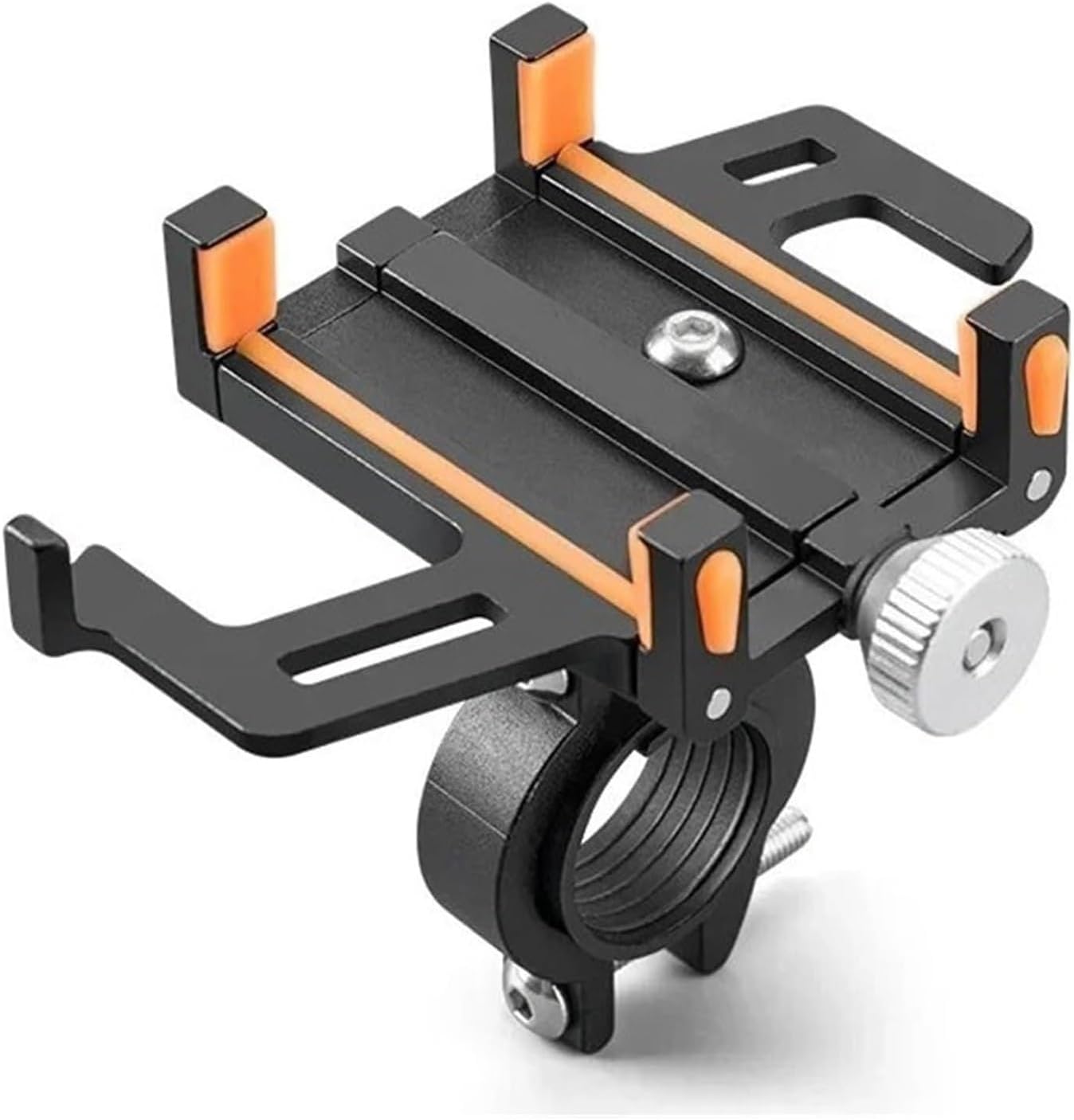 Navigation Brackets GPS Navigation Bracket Phone Holder Motorcycle Electric Bicycle Smart CNC Aluminum Alloy Five Claws Mechanical Bike Orange(Orange)