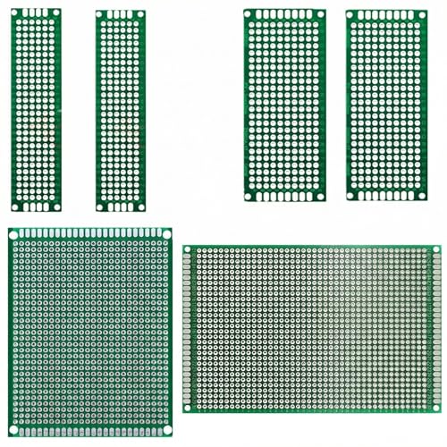 LIKENNY ���^ ���j�o�[�T����� PCB ���ʃX�Y���b�L �d�q��H��� DIY�͂񂾕t���p �����v���[�g �v�����g��� 2.54mm�s�b�` 2x8/3x7/7x10/8x12CM �d�q�H��p �t���[��� DIY�d�q�L�b�g�i6�Z�b�g�j