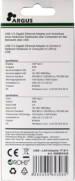 Inter Tech 88885438 LAN Adapter Argus IT-811