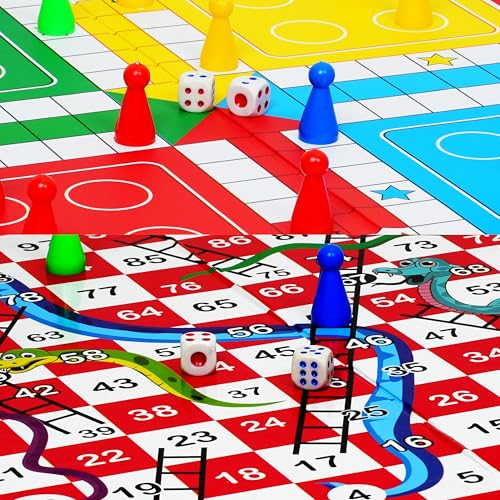 Ludo y Snakes & Ladders Juego de Mesa para niños y adultos miniatura 2
