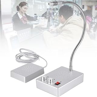 Window Intercom, Window Speaker Intercom System, Dual-Way Counter Intercom System, Anti-Interference Noise Reduction, HD Recording Function for Bank/Office/Hospital