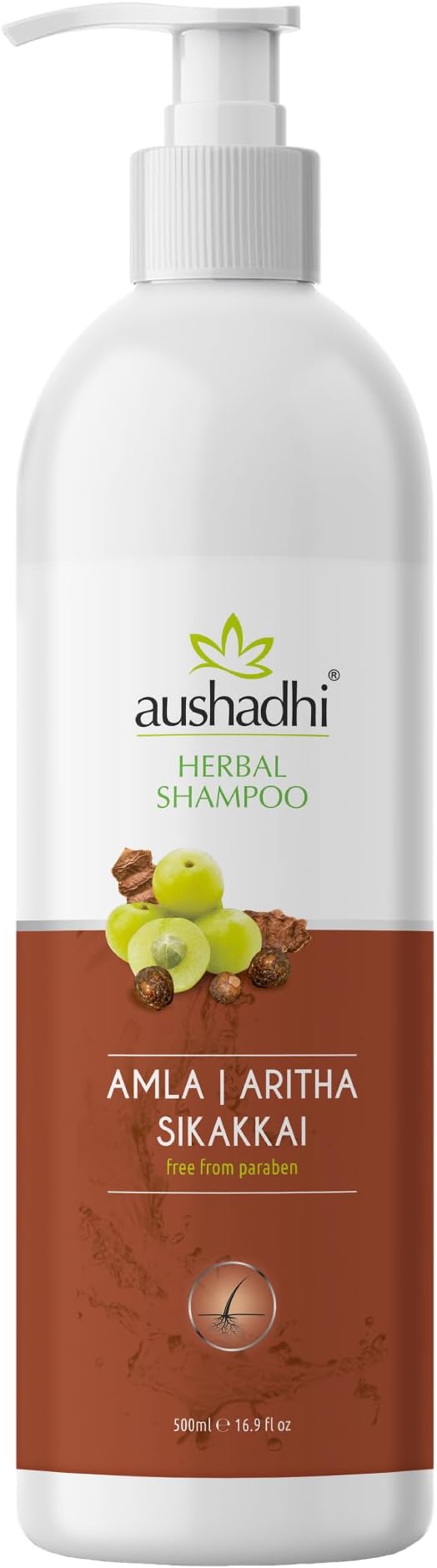Amla, Aritha & Sikakkai Herbal Shampoo (500ml, Pack of 1)