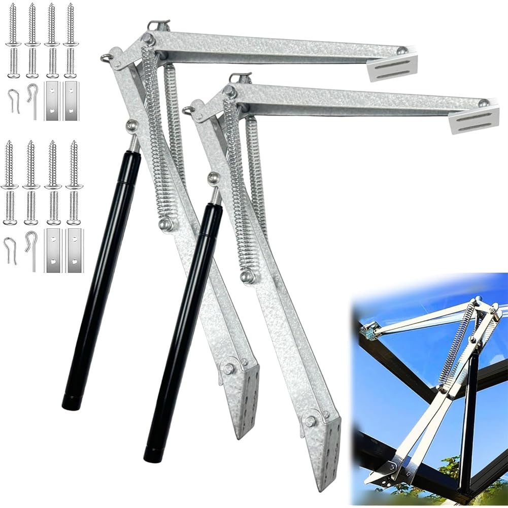 Jnchdghwa As Shown Solar Sensitive Auto Vent Opener, 2Pcs Greenhouse Window Opener, Heat Hothouse Roof Vent Kit