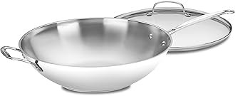 14-Inch Stir-Fry Pan, Helper Handle and Glass Cover, Chef's Classic Stainless Steel, 726-38H