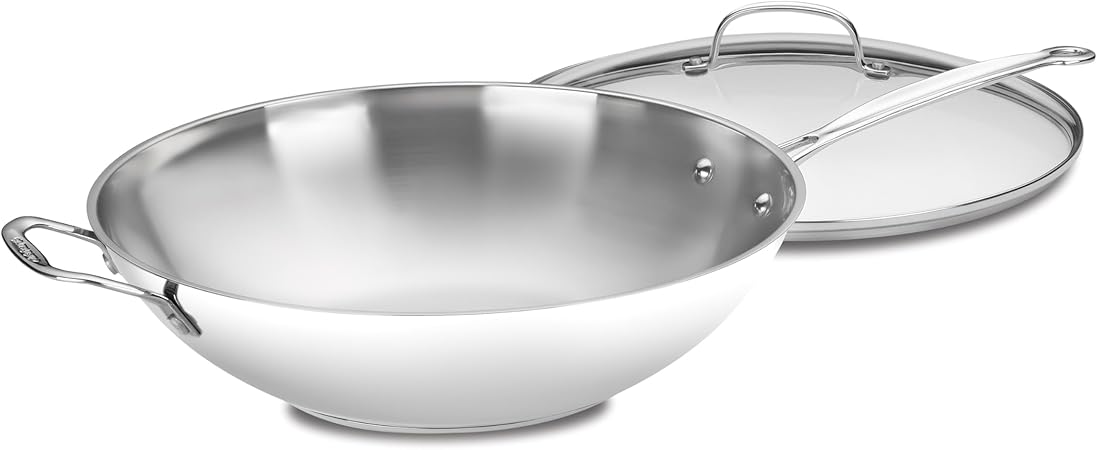 Cuisinart 14-Inch Stir-Fry Pan, Helper Handle and Glass Cover, Chef's