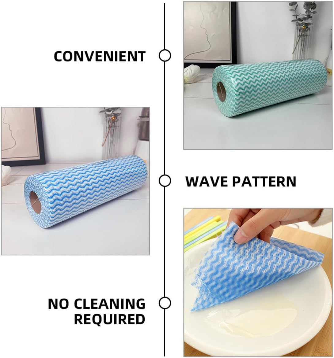 BETOOKY 2 Rolls Disposable Dish Cloths Non Woven Fabric for Dishes image 3