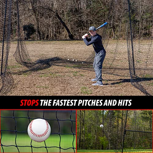Anything Sports Full Batting Cage. Perfect Baseball Batting Cage, Softball Batting Cage, Complete Package With Frame And Netting (40 Feet) #TOP3