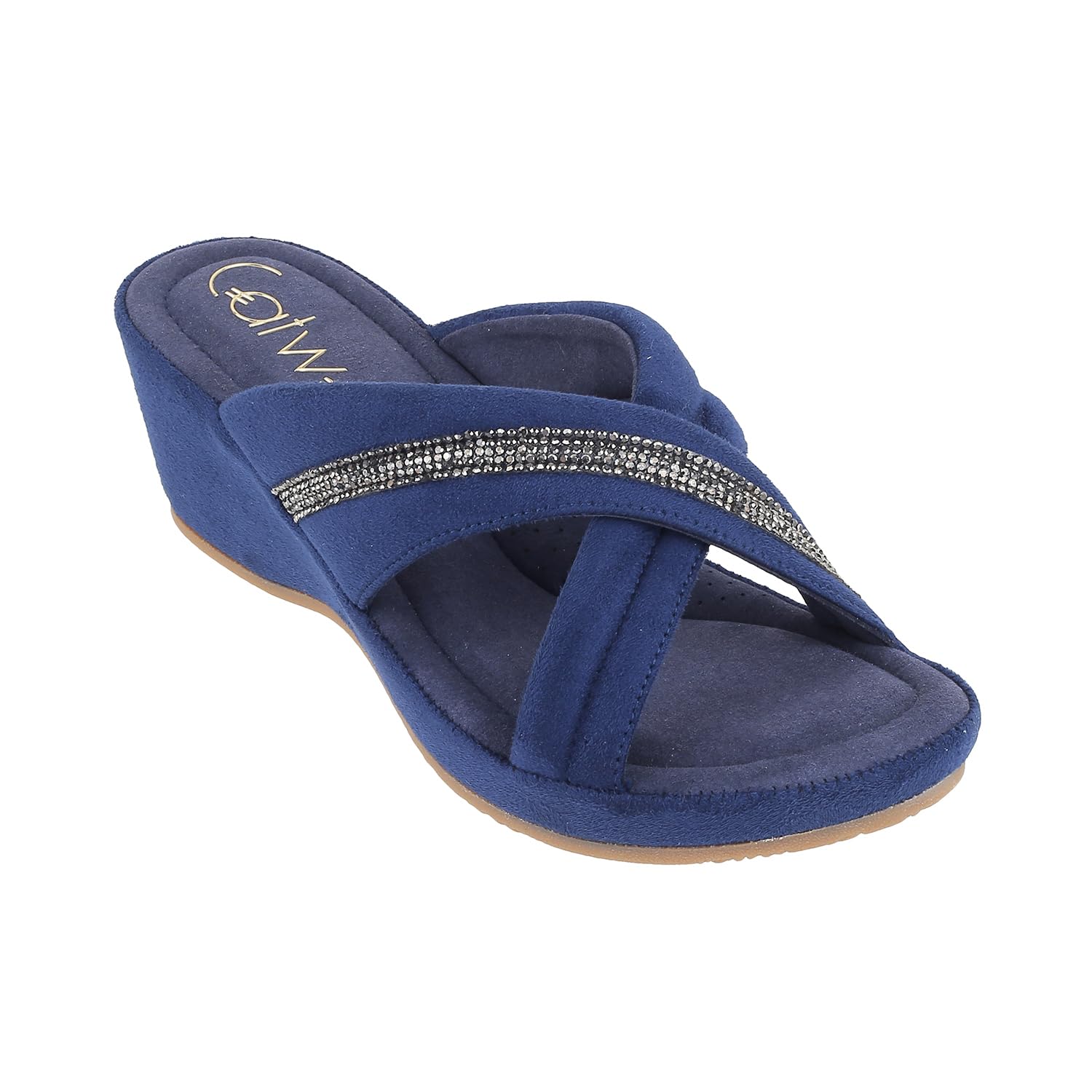 Catwalk Women’s Suede Wedge Heel Platform Sandal