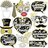 Masquerade Party Decorations Photo Booth Props, Masquerade Party Favors Supplies, Venetian Mask Party Photo Booth Props Kits, Masquerade Photo Booth Props