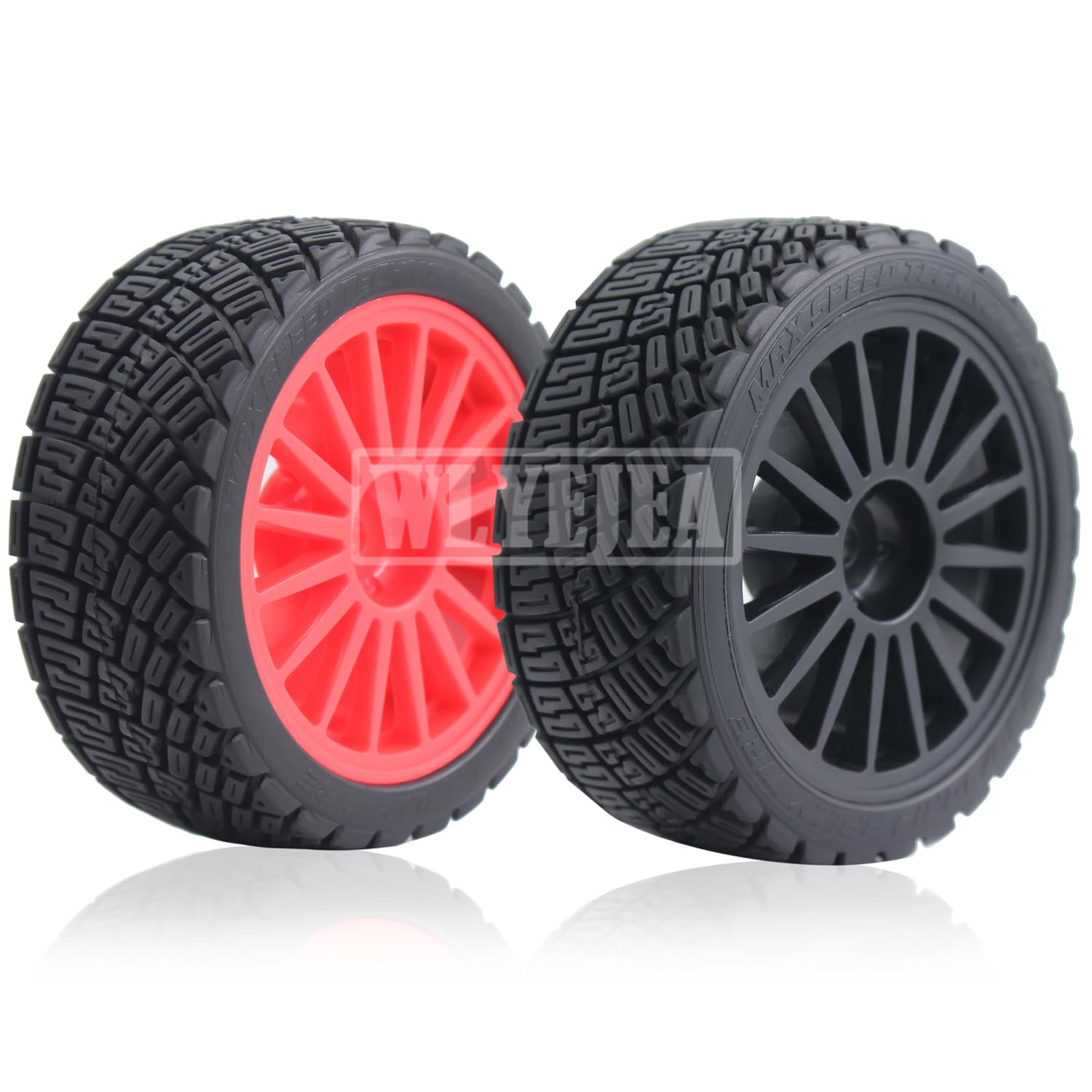 WLYEJEA 67mm RC On-Road Tires – 4PCs With 12mm Hex Hub, Foam Inserts For 1/10 Scale RC Cars Like Tamiya TT02 & Traxxas - View #8