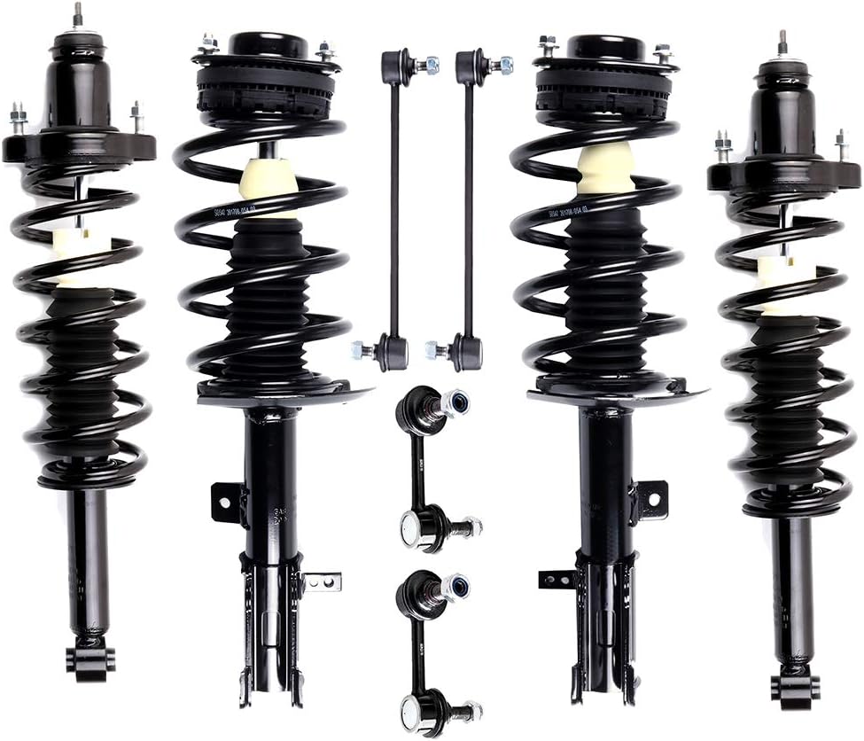 cciyu Front Rear Suspension Kit Complete Full Set 2008-2014 for Dodge Avenger Struts 2009 2010 2011 2012 2013 with Front Rear Sway Bar Links for Chrysler 200 2011-2014/ Sebring 07-10 8pcs