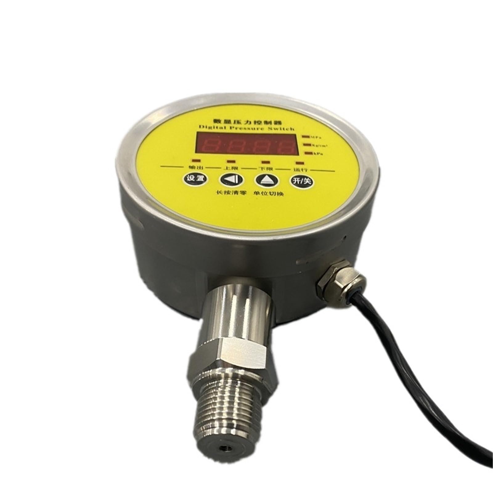 Manómetro digital con doble salida de relé M20 x 1,5, controlador de presostato de agua inteligente, 1 MPa, 10 bar, 24 V CC, 220 V(DC24V,Other pressure)