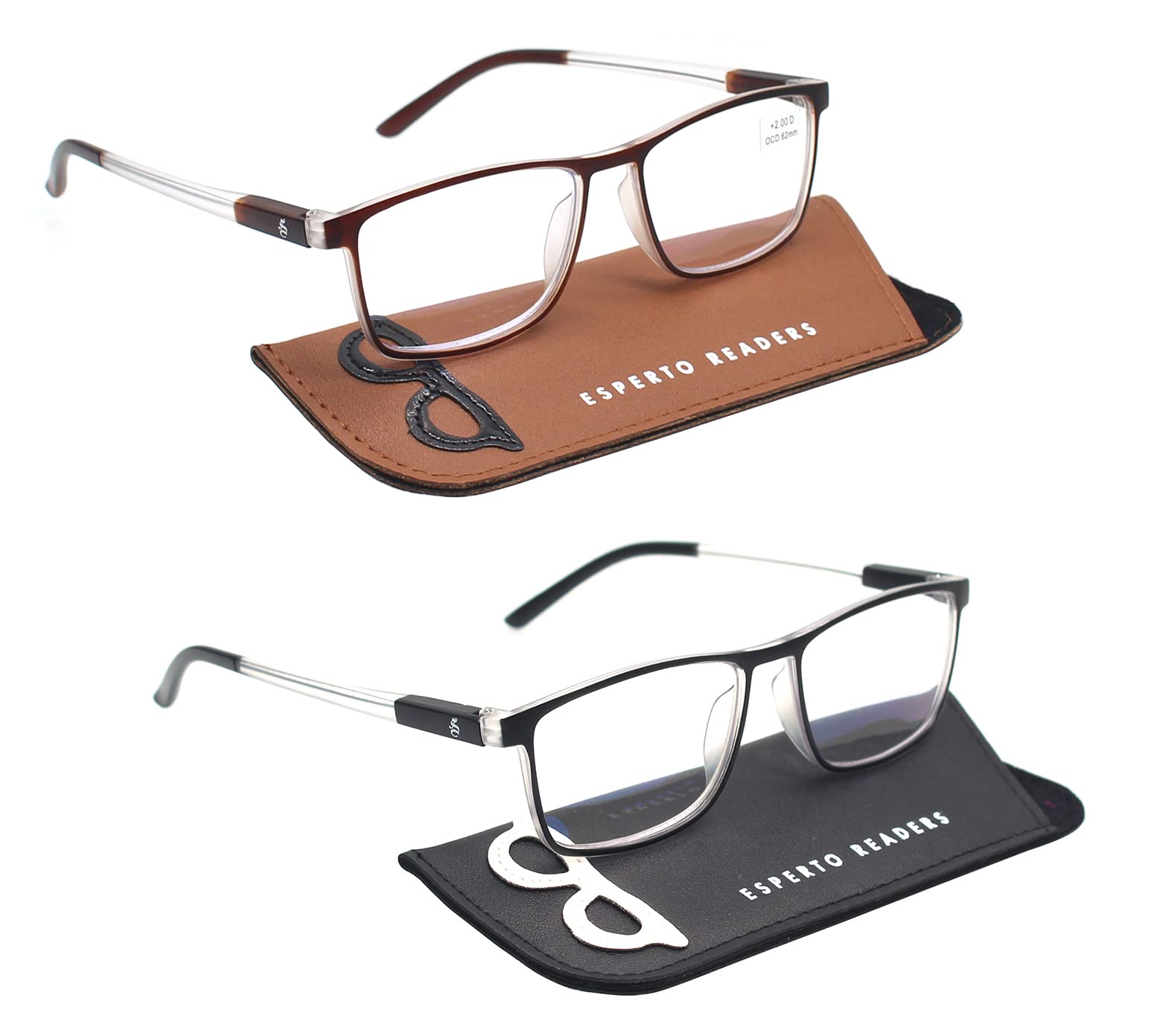 ESPERTO READERS Wood Reading Glasses With Blue Cut Lens For Men & Women in Combo Pack (+3.00, BLACK & BROWN) (B0BL127HKW) Amazon Price History, Amazon Price Tracker