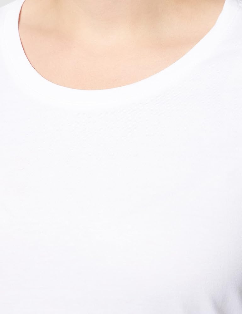 Maglietta Classica Donna - Confezione Da 3 Pezzi - Girocollo, Maniche Corte, Vestibilità Slim E Lunga - Bianco E Nero (M-2XL)