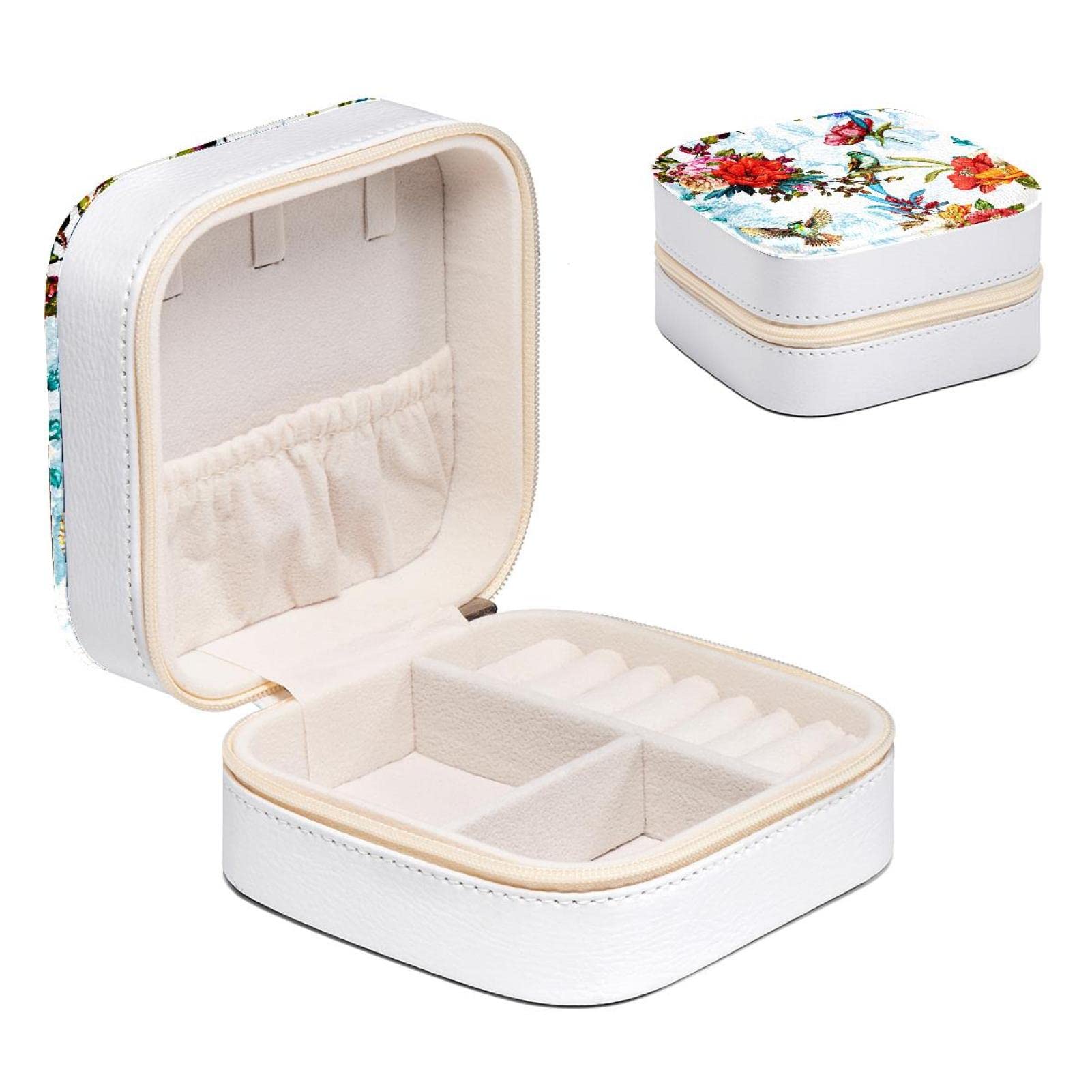 Organisateur de bijoux pour boucles d'oreille et bagues anti-nœuds compact 10.5 cm