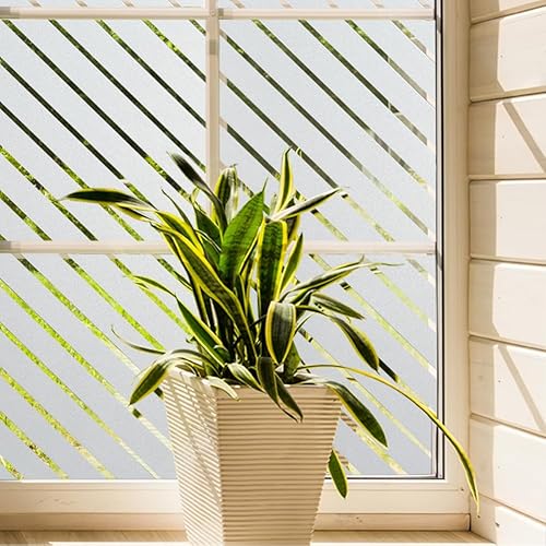 Miniatura 7 de Película de privacidad para ventana, película de vidrio estática, patrón de flecha, sin pegamento, extraíble, bloqueo UV, calcomanía para decoración