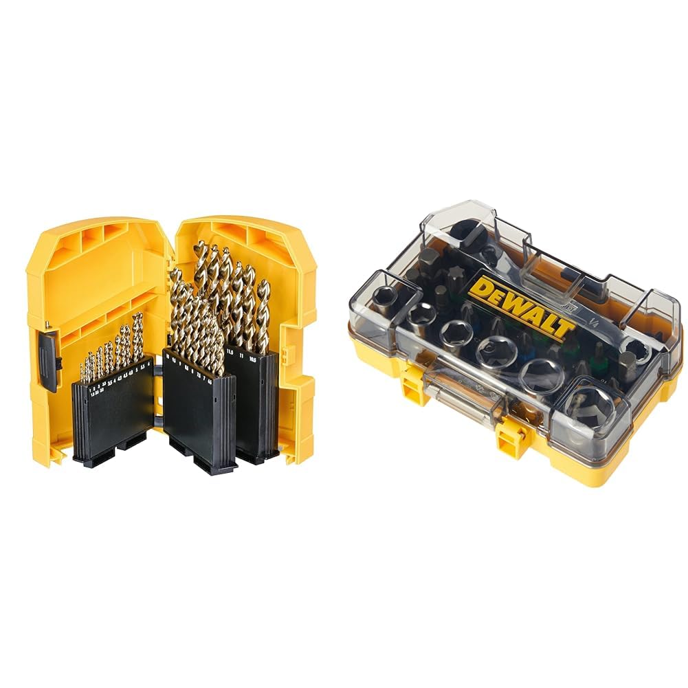 DEWALT DT7926-XJ foret métal HSS-G 29 pcs et coffret vissage DT71516-QZ 24 pcs