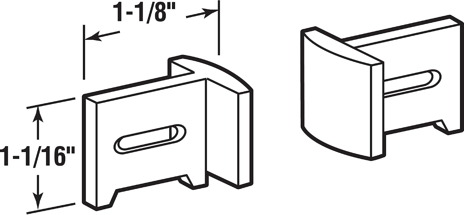 Slide-Co 163210 Pocket Door Side Adjusting Guide, Nylon (2-pack)