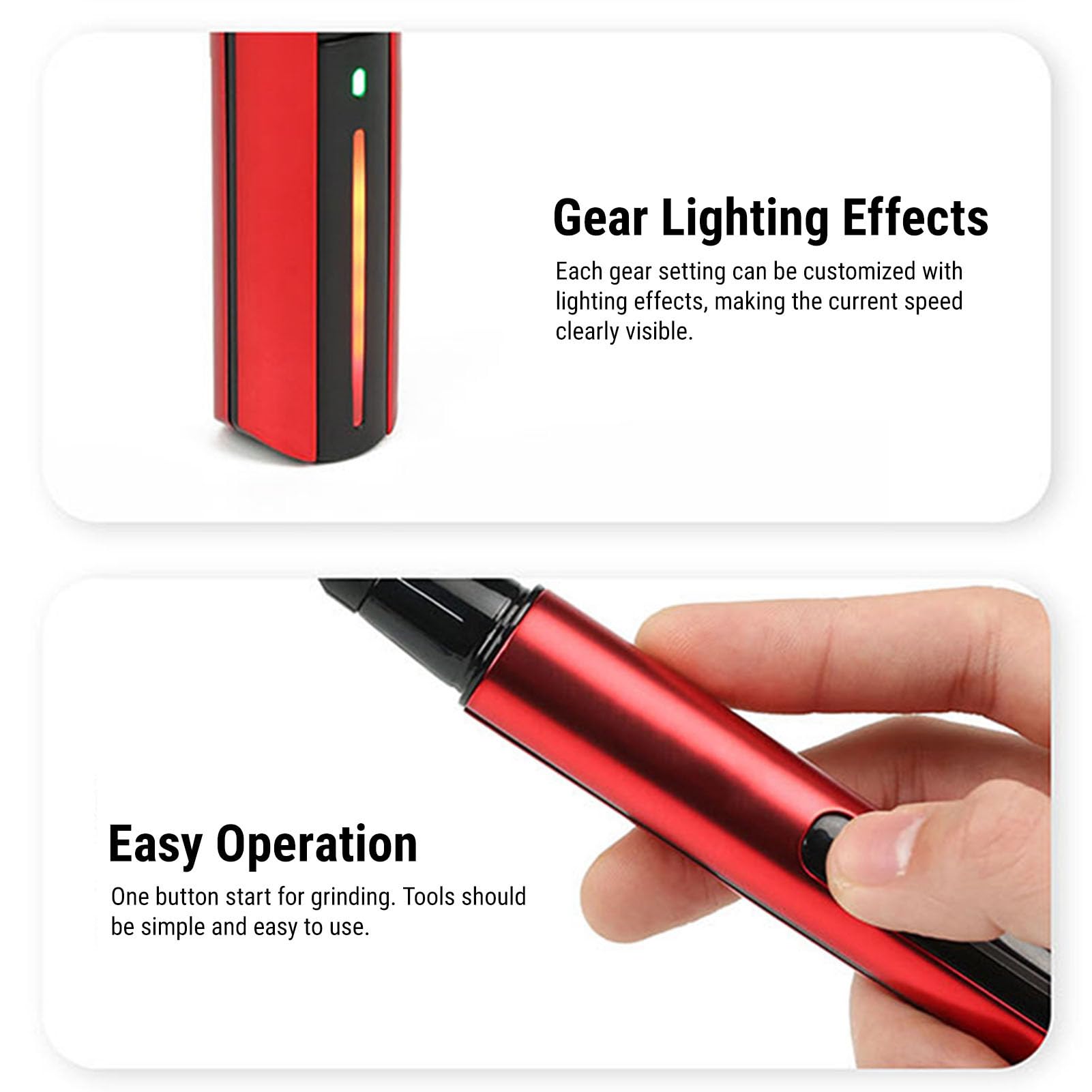 Fockety Lijadora eléctrica con bolígrafo, minilijadora reciprocante USB ajustable de 3 velocidades con 8 cabezales de lijado, protección contra sobrecargas para manualidades y pulido