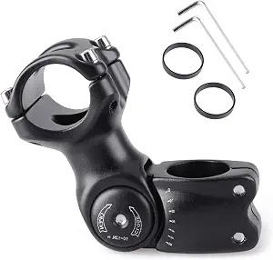 Azarxis 25.4mm 31.8mm Adjustable Bike Stem - 70mm to 130mm Length, 0° to 60° Angle