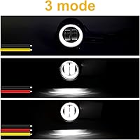 Vista 3 de Luces antiniebla LED para conducción de motocicleta, focos redondos de 3 pulgadas, faros antiniebla, luces delanteras auxiliares de 12 V 24 V