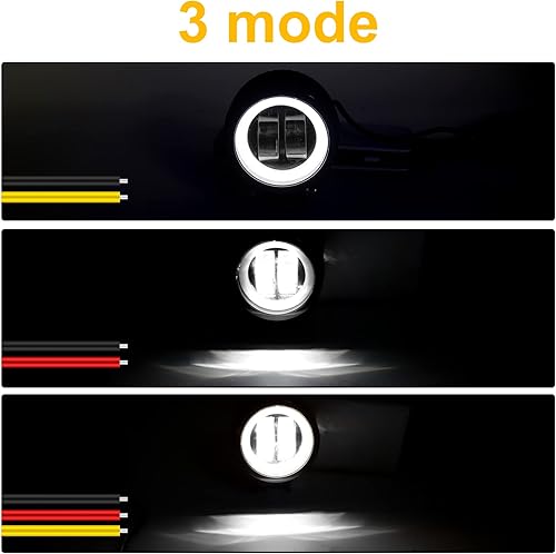Miniatura 3 de Luces antiniebla LED para conducción de motocicleta, focos redondos de 3 pulgadas, faros antiniebla, luces delanteras auxiliares de 12 V 24 V, color