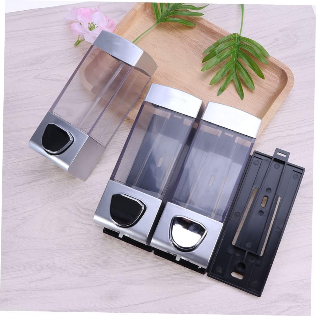 Wall Dispenser Pump Conditioner Holder Shampoo Pump Shower Gel Dispenser for Kitchen Bathroom