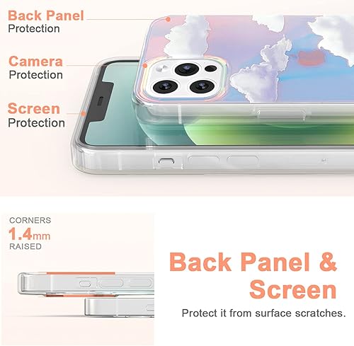 Miniatura 4 de I-MGAE-IN-AR Bonita funda de cristal transparente diseñada para iPhone 13 Pro de 6.1 pulgadas, lanzada en 2021, funda protectora a prueba de golpes,