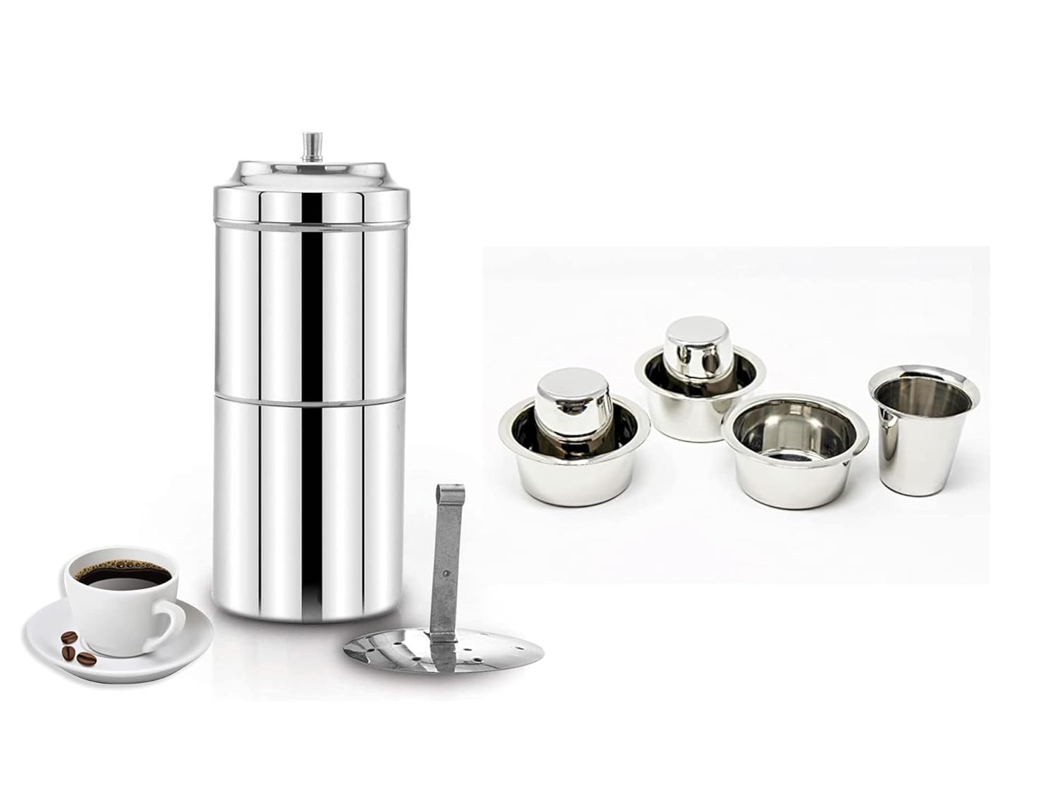 Buy Adithya Essentials Stainless South Indian Filter Coffee Maker,Coffee Filter (150ml + Dabara