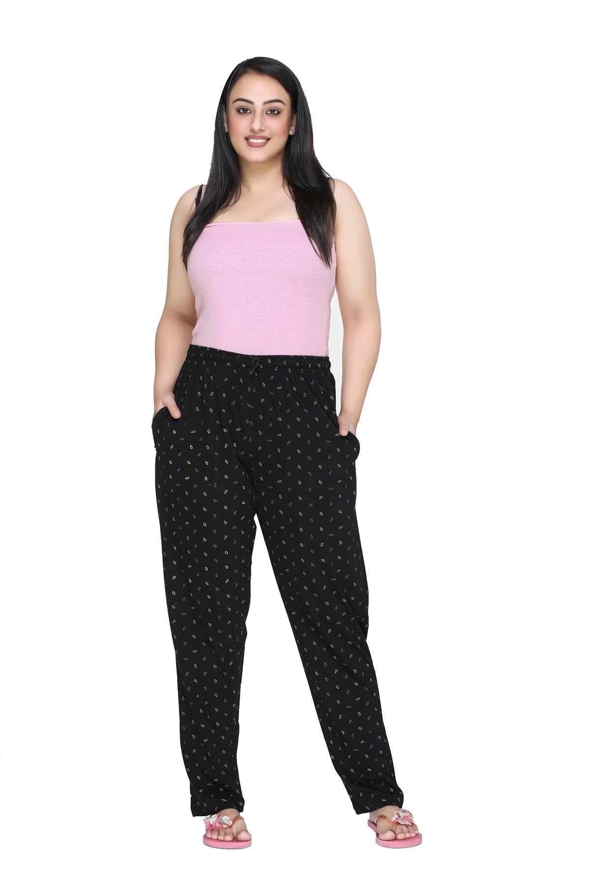 cupid Woman's Regular Fit Cotton Pyjamas Comfortable Night Pajamas Track Pant, Lowers, Daily Use Lounge Wear Pants for Ladies-picture-26