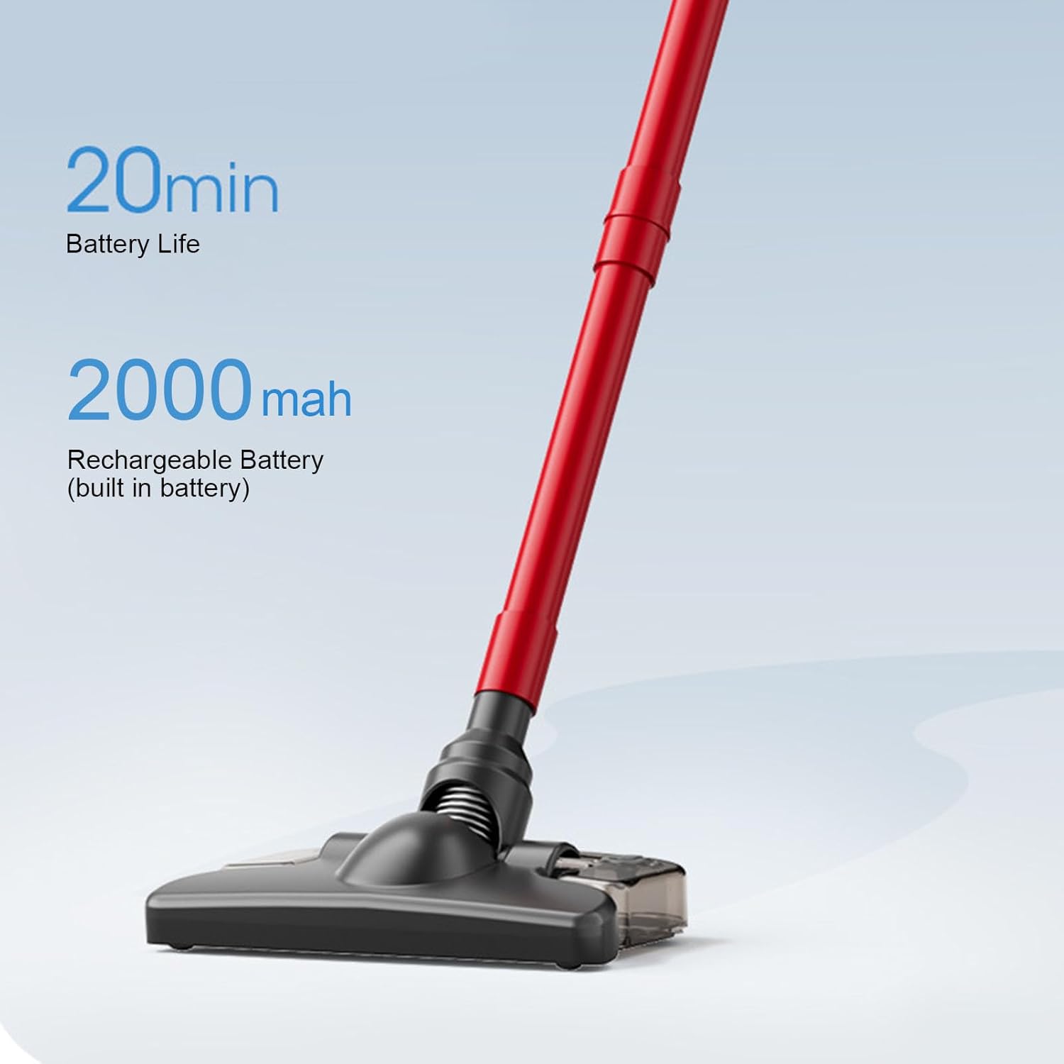 Fafeicy Cordless Vacuum Cleaner 4000Pa Suction Power Lightweight Stick Vacuum with Mop Combo for Home Floor Cleaning Dry and Wet Use