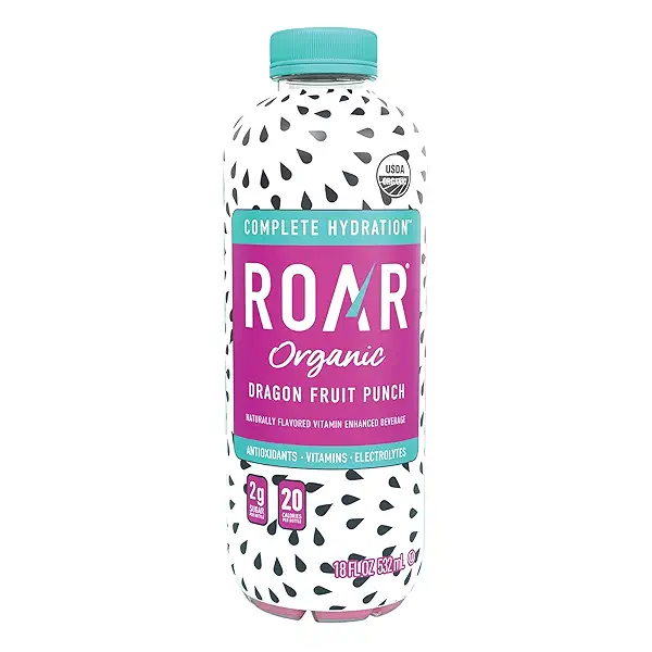 ROAR Complete Hydration Organic - Electrolyte Drinks with Vitamins C, B5, B12 – Non GMO, Gluten Free Hydrating Drinks - Dragonfruit Punch - 12 pc 10
