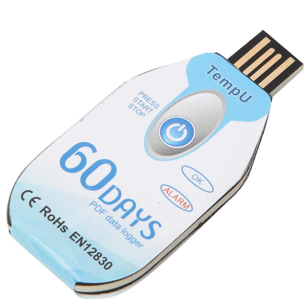 Walfront Registratore di Dati di Temperatura PDF Monouso Porta USB Porta 10000 Punti Utilizzati per Monitorare Il Processo di Trasporto e Conservazione degli Alimenti
