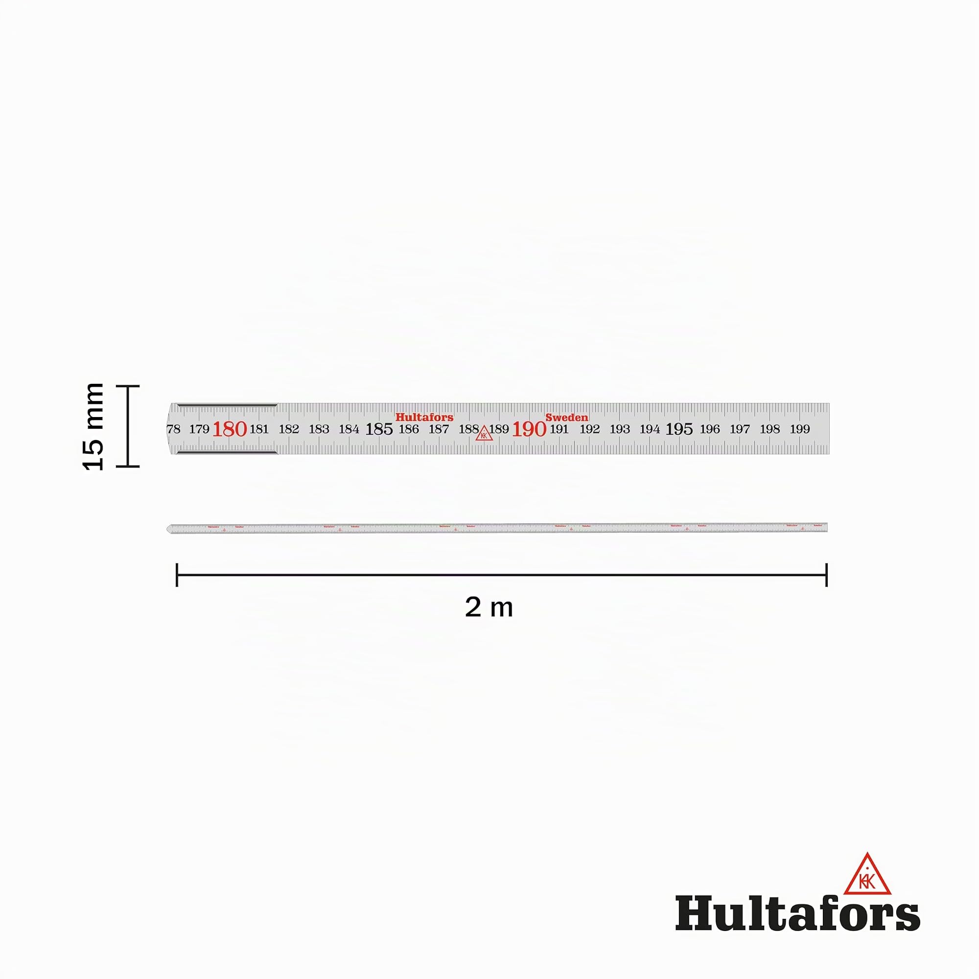Hultafors, Metro pieghevole in alluminio A59 mm, 2 m, A59210, 150003