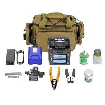 Auto 8s Fast-Splicing 18s Fast-Heating Mini JILONG 500E Handheld FTTx Fusion Splicer Portable Compact, Light Weight Tool-Less Electrodes Replacement Ative Clad-Alignment 500E-24