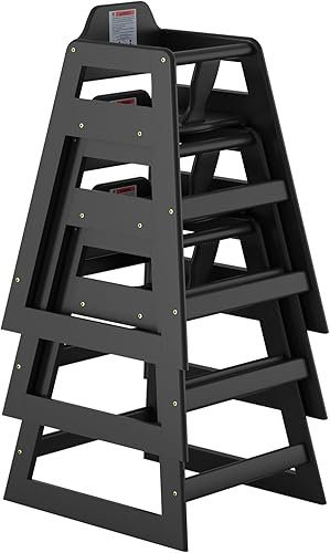 Miniatura 4 de Silla alta de madera natural para bebés y niños pequeños - Viaje portátil - Trona de madera de restaurante a la mesa, asiento plegable para niña y