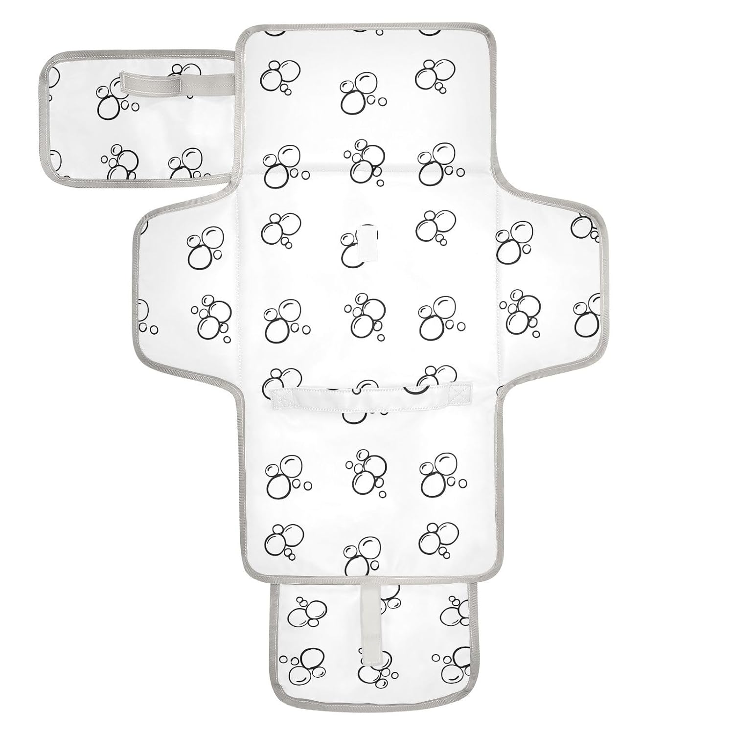 Soap Bubble White Portable Diaper Changing Pad