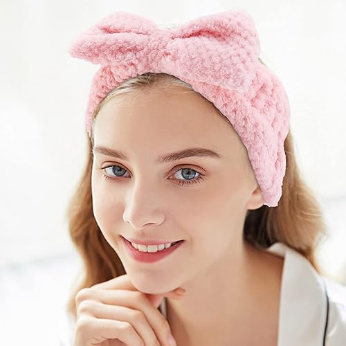 Miniatura 4 de YISSION 2 diademas de spa con lazo, banda antideslizante para la cabeza para lavar la cara, maquillaje y cuidado de la piel, banda elástica para el