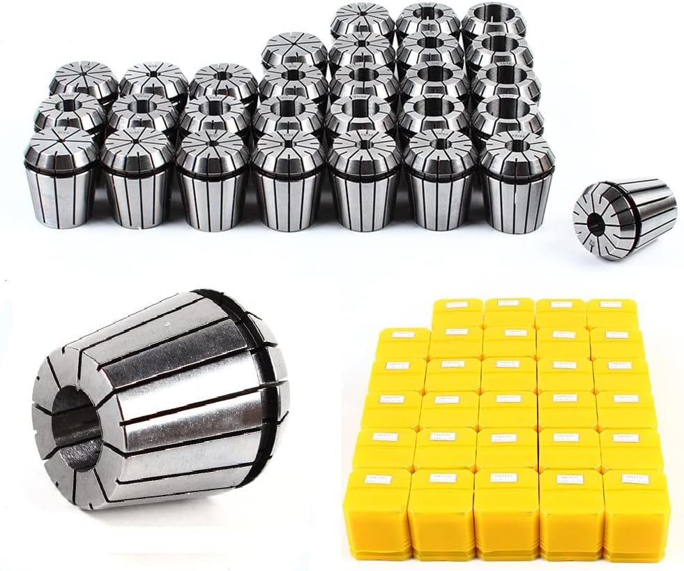 29pcs ER40 Industrial Precision Spring Collet Set - ER40 Collet Chuck Fits Milling Machine Accessories - Imperial Size