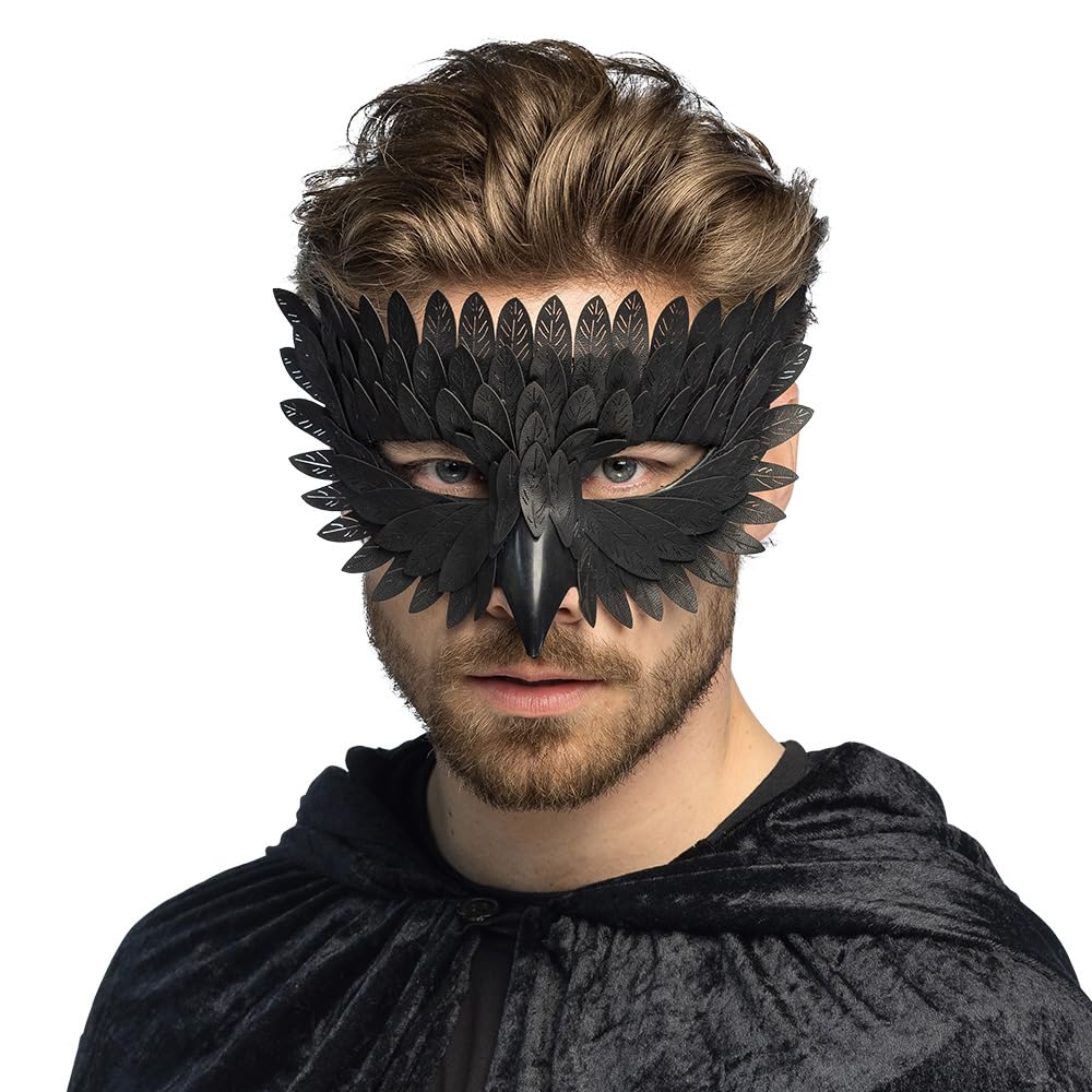 Boland 56793 - Eye Mask Raven Animal Mask for Costumes, Carnival, Theme Party and Halloween