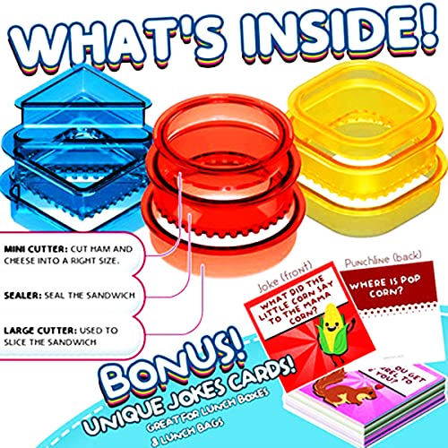 3 Pack Sandwich Cutter And Sealer Bread Sandwich Decruster Pancake Maker Diy Cookie Cutters For Kids Bento Box #TOP4