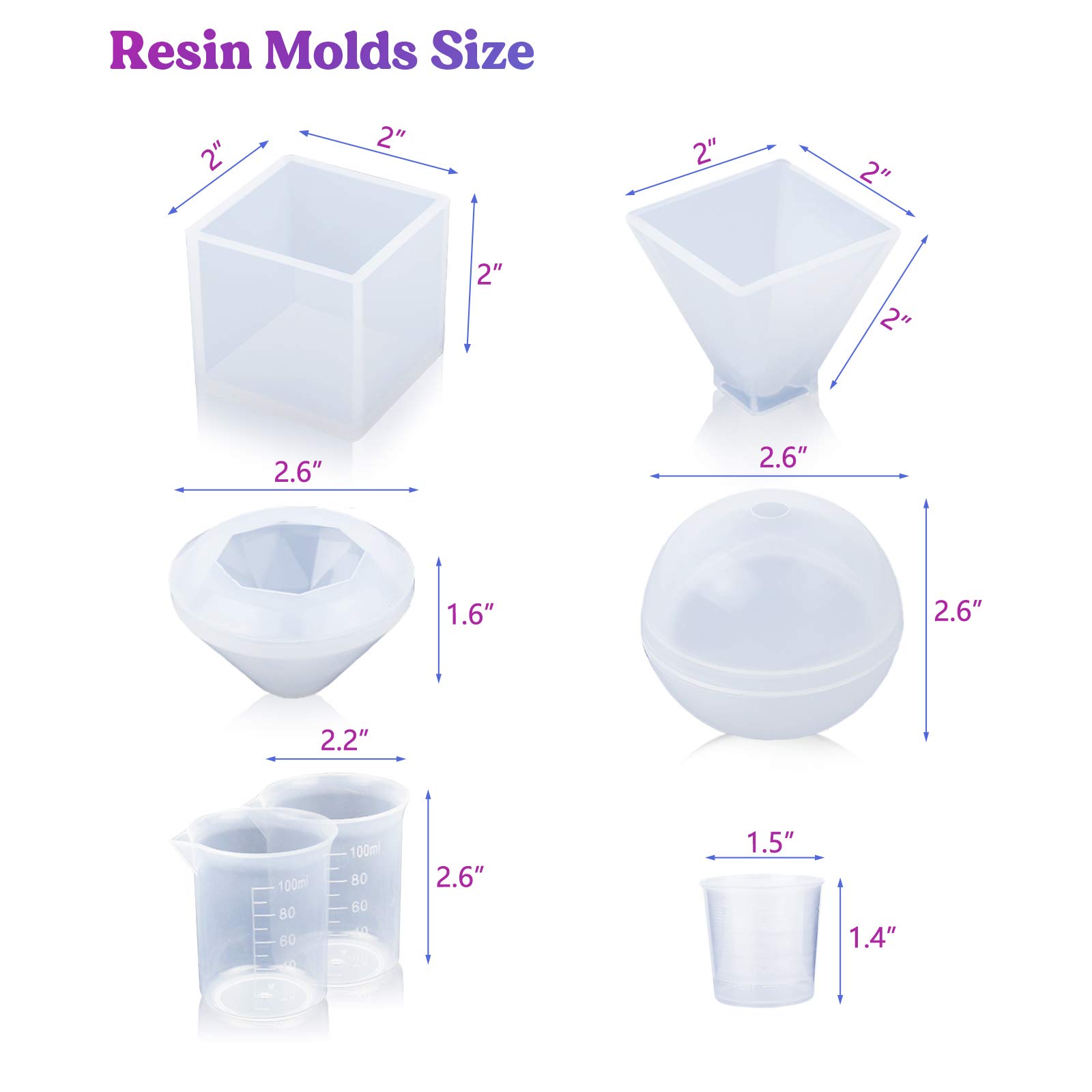 LET'S RESIN Epoxy Resin Kit, Resin Kits for Beginners with Molds, 473ml