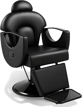 Artist hand Reclining Barber Chair, All Purpose Salon Shampoo Chair | Heavy Duty Hydraulic Pump, 360 Swivel, footrest & headrest, Hairdressing Braiding Stylist Chair, for Beauty Salon Barbershop