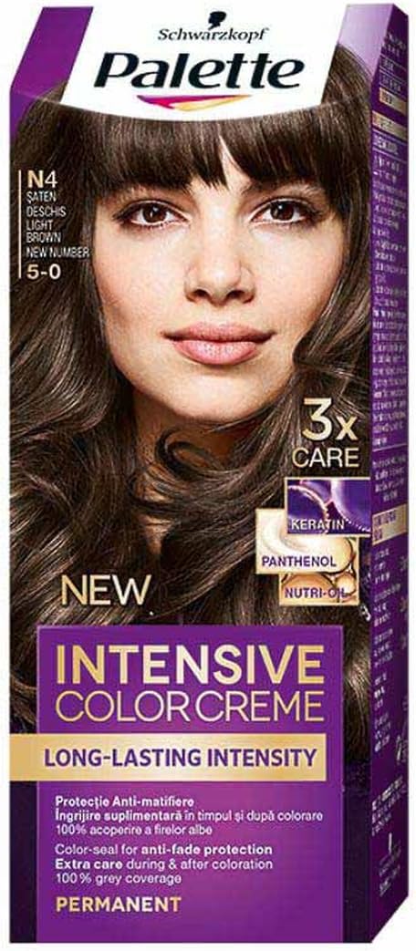 Palette Intensive Color Creme 5-0 Light Brown Permanent Hair Color