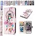 Produktbild E-Mandala Samsung Galaxy S8 Plus Hülle Leder Flip Case Wallet Tasche handyhüllen Silikon 3D Muster Schutzhülle Lederhülle mit Kartenfach Klapphülle Handytasche - Eule Campanula