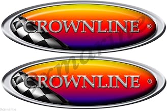 CrownLine Boat Remastered Oval Race Decals/Stickers 10" inches Long Each